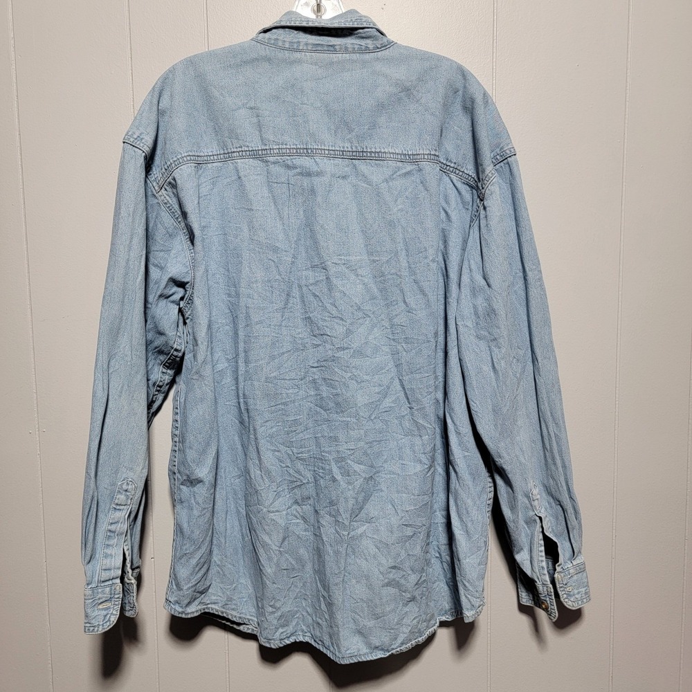 Rare Vintage Ouray Sports Denim Shirt Tony the Tiger Embroidered Long Sleeve XL - Picture 8 of 8